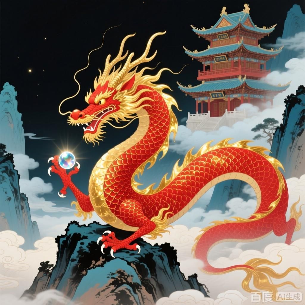 紅龍傳說在哪些文化中都有，紅龍傳說插畫