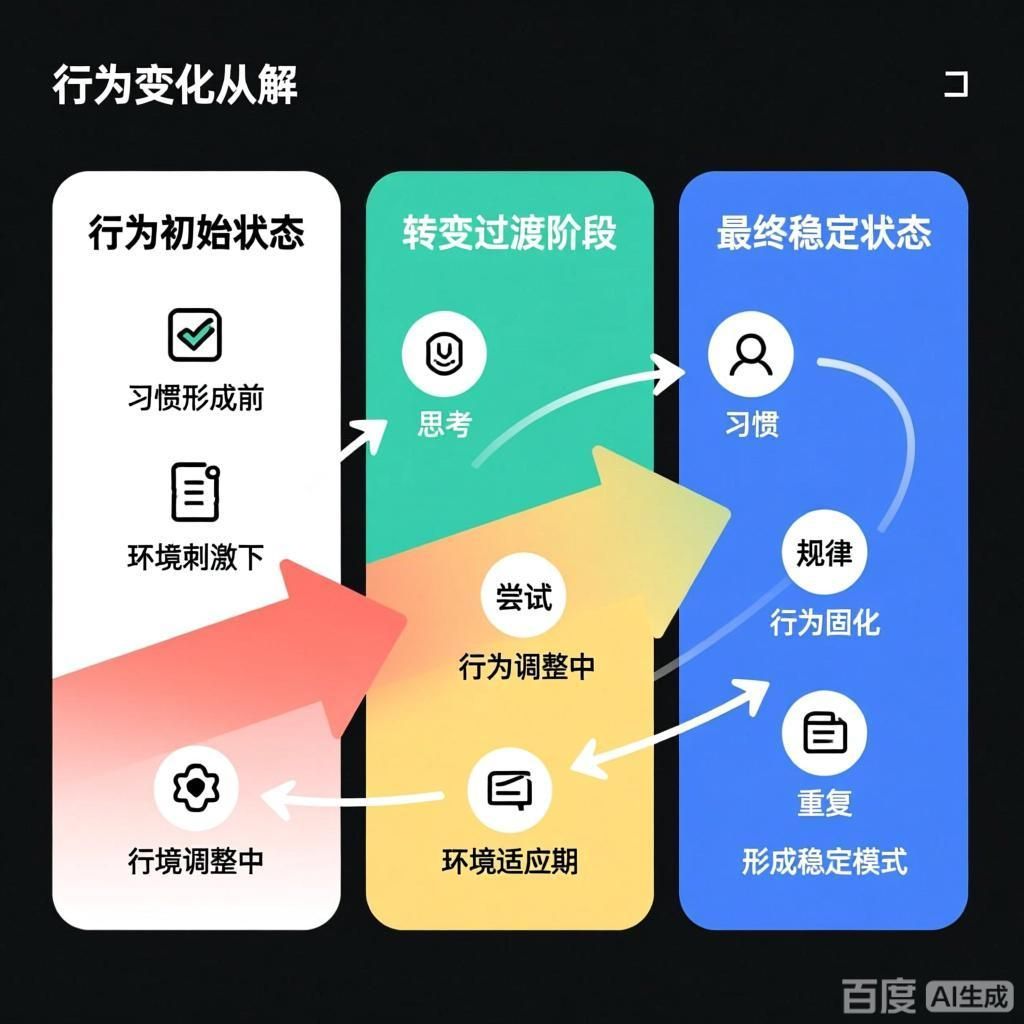 能否提供更詳細的行為變化圖解，**行為變化圖解