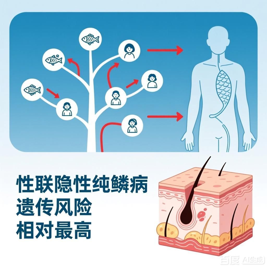 哪種類型的魚鱗病遺傳風險最高，魚鱗病的遺傳風險