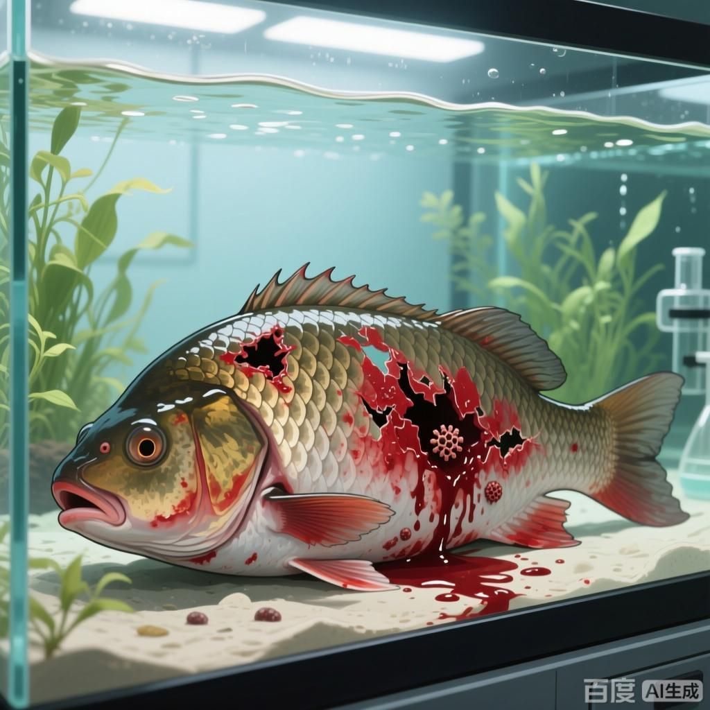 魚細菌感染的6大表現，魚細菌感染的6大表現,4張科普插畫，以清晰直觀的畫面呈現魚類細菌感染的不同癥狀
