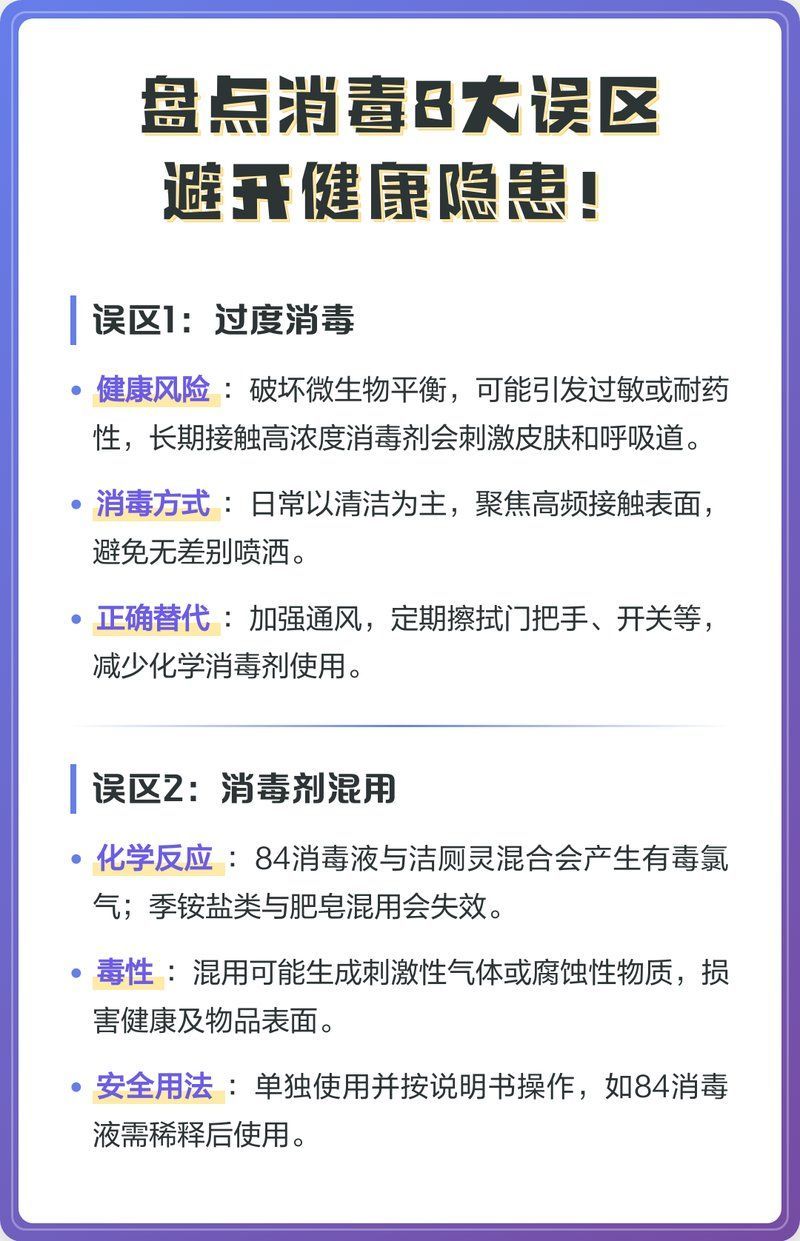 有哪些常見的消毒誤區，日常生活中常見的消毒誤區，家庭消毒本是為了守護健康