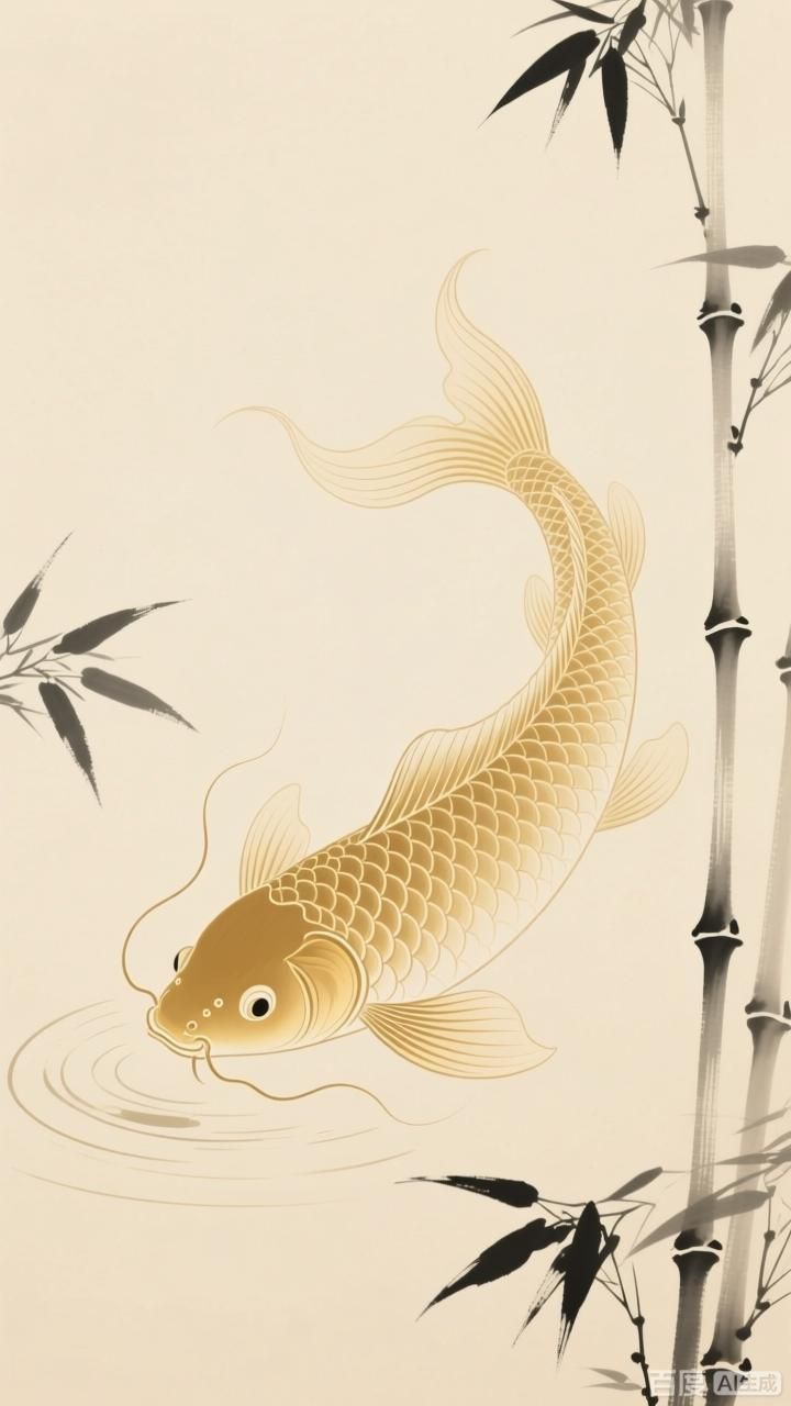 如何制作一張簡約國風金龍魚壁紙，制作一張簡約國風金龍魚壁紙需要遵循以下步驟以下步驟