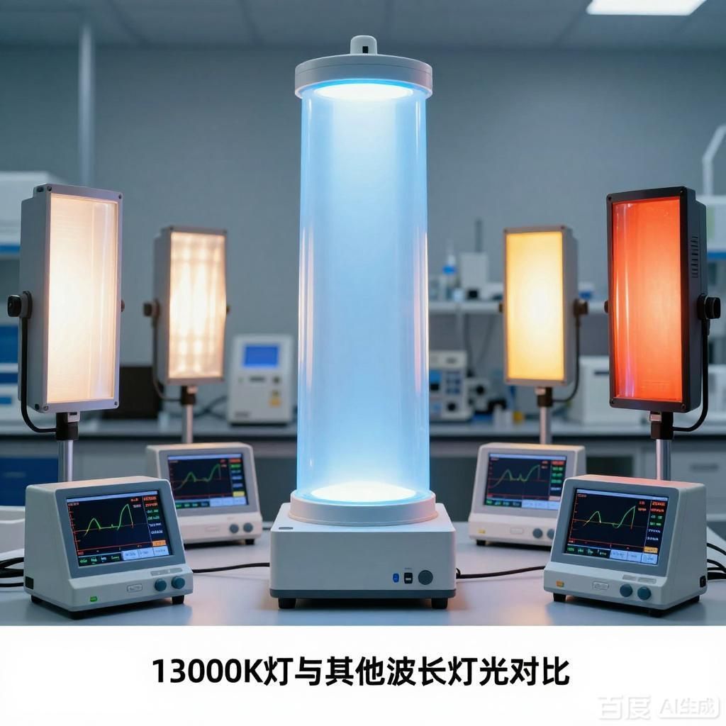 13000k燈與其他波長對比