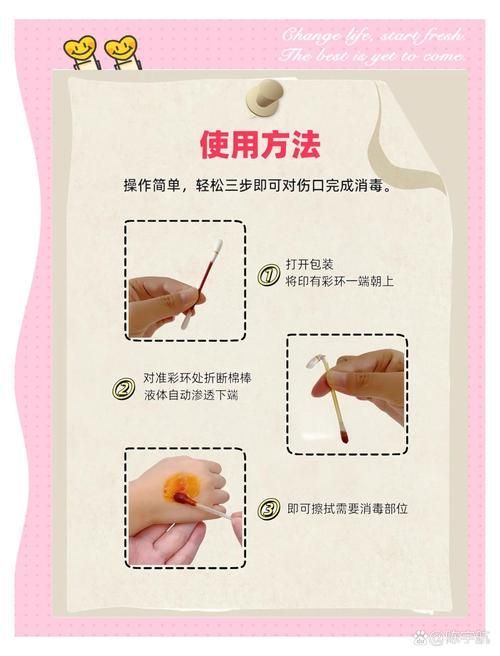 能否提供酒精和碘伏消毒的詳細步驟圖，如何正確使用酒精和碘伏消毒