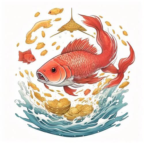 給我推薦一些招財龍魚的微信頭像圖片，微信頭像招財龍魚頭像