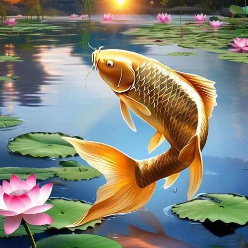 給我推薦一些招財龍魚的微信頭像圖片，微信頭像招財龍魚頭像