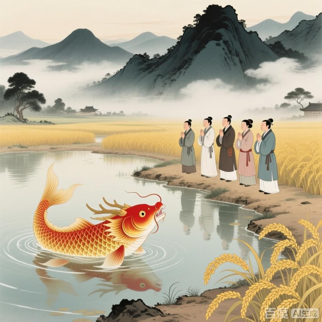 詳細介紹一下圣水塘的紅腹龍魚傳說，圣水塘的紅腹龍魚傳說