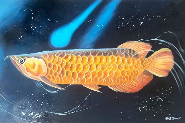 有哪些著名的油畫金龍魚作品，著名油畫金龍魚作品