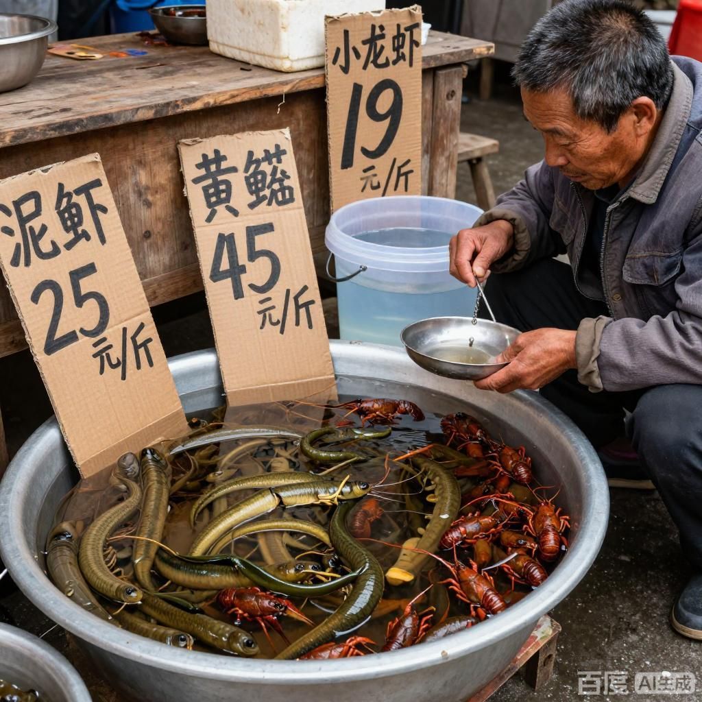 這些魚的市場價(jià)格大概是多少，淡水魚市場價(jià)格大概是多少四張圖均為水產(chǎn)市場場景