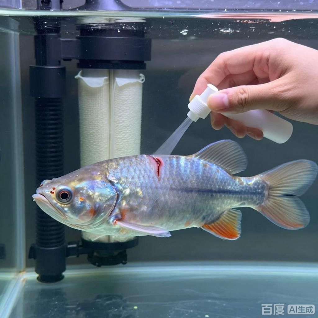 能否提供龍魚鰓蓋打傷后的康復案例