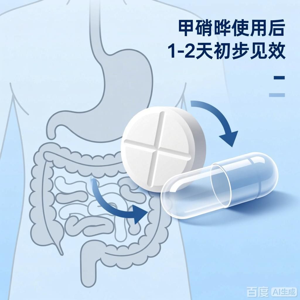 甲硝唑使用后多久見(jiàn)效，甲硝唑使用后多久見(jiàn)效，4張圖均為甲硝唑用藥科普類插畫(huà)