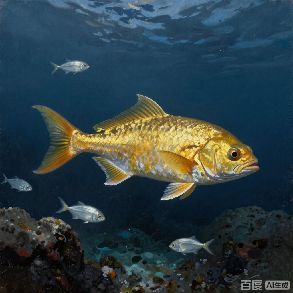 能否提供更多金龍魚油畫的代表作品，金龍魚油畫在藝術市場上有何表現,能否提供更多光影場景下的金龍魚油畫