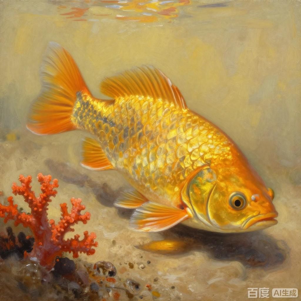 能否提供更多金龍魚油畫的代表作品，金龍魚油畫在藝術市場上有何表現,能否提供更多光影場景下的金龍魚油畫