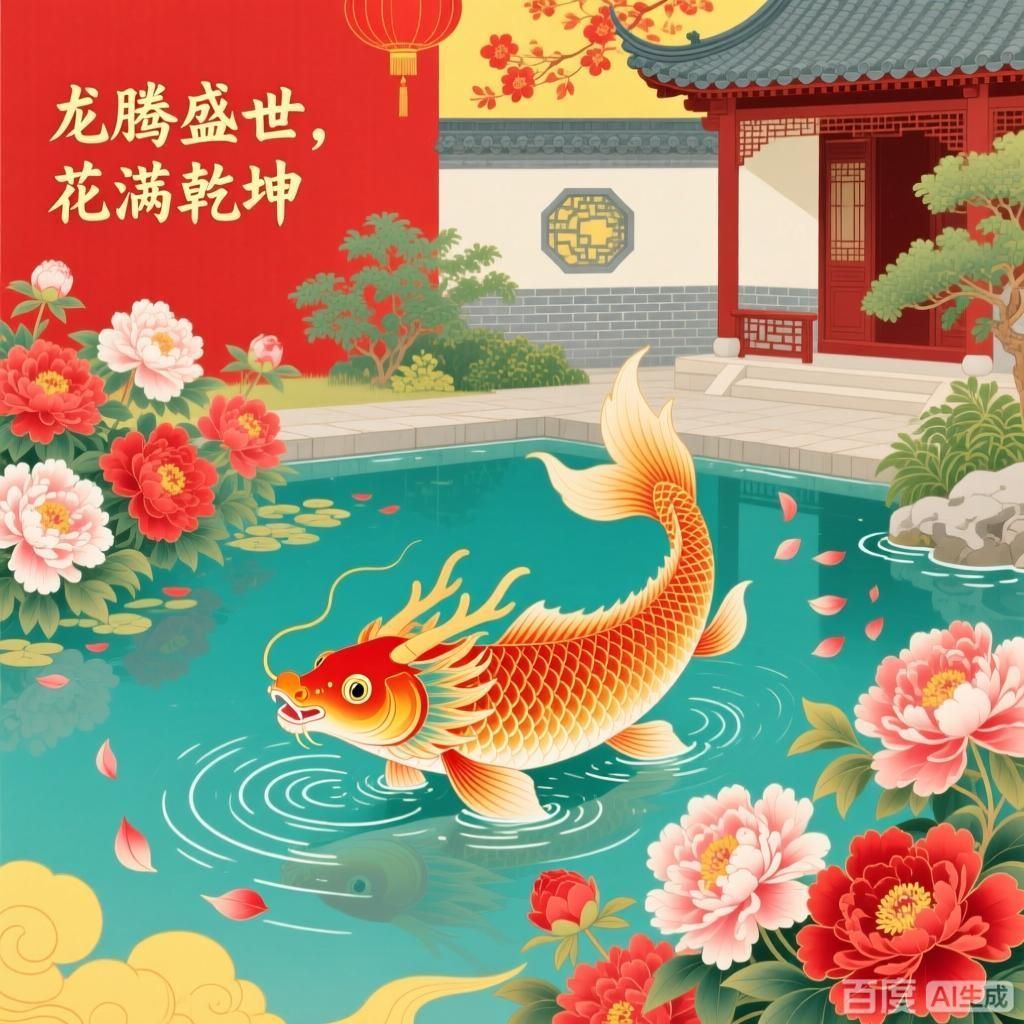 龍魚的美好寓意，龍魚的美好寓意四張插畫圍繞龍魚的美好寓意展開