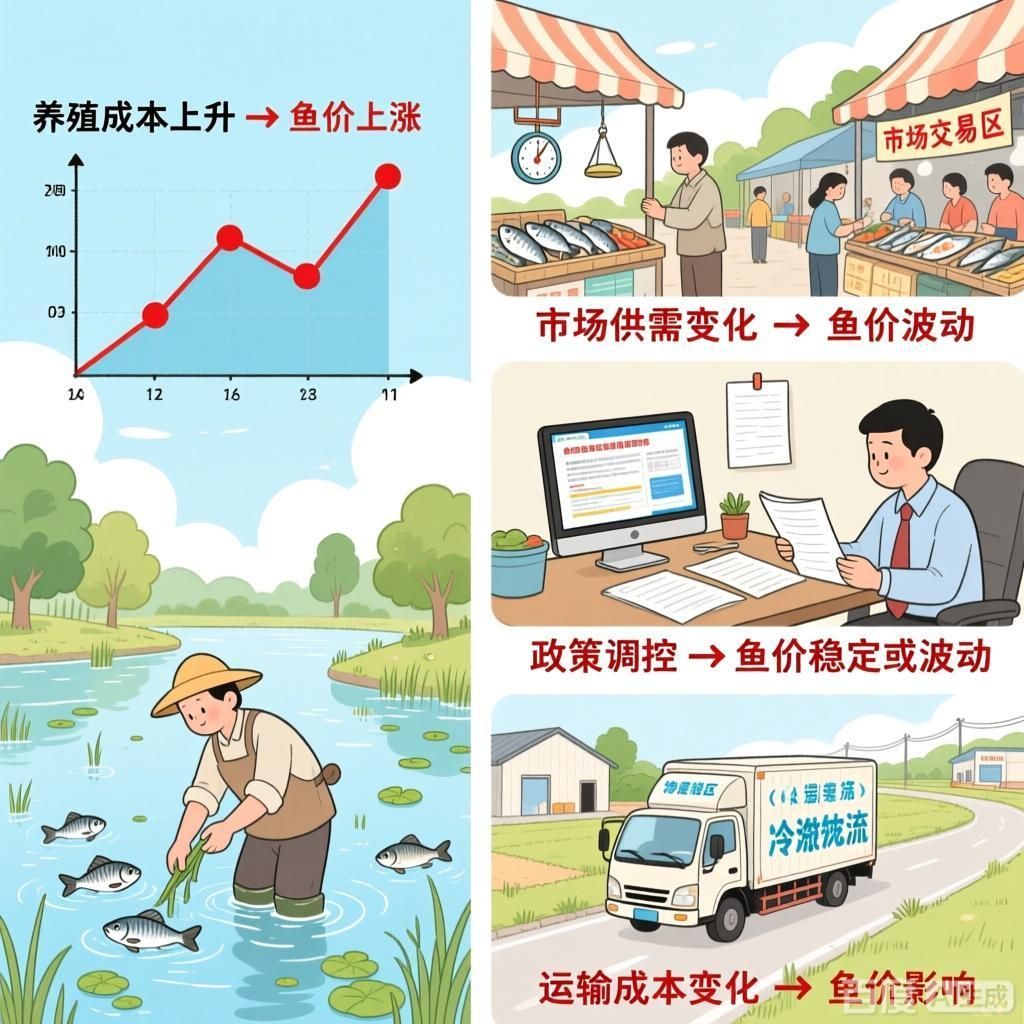 能否詳細解釋每種因素對魚價的影響