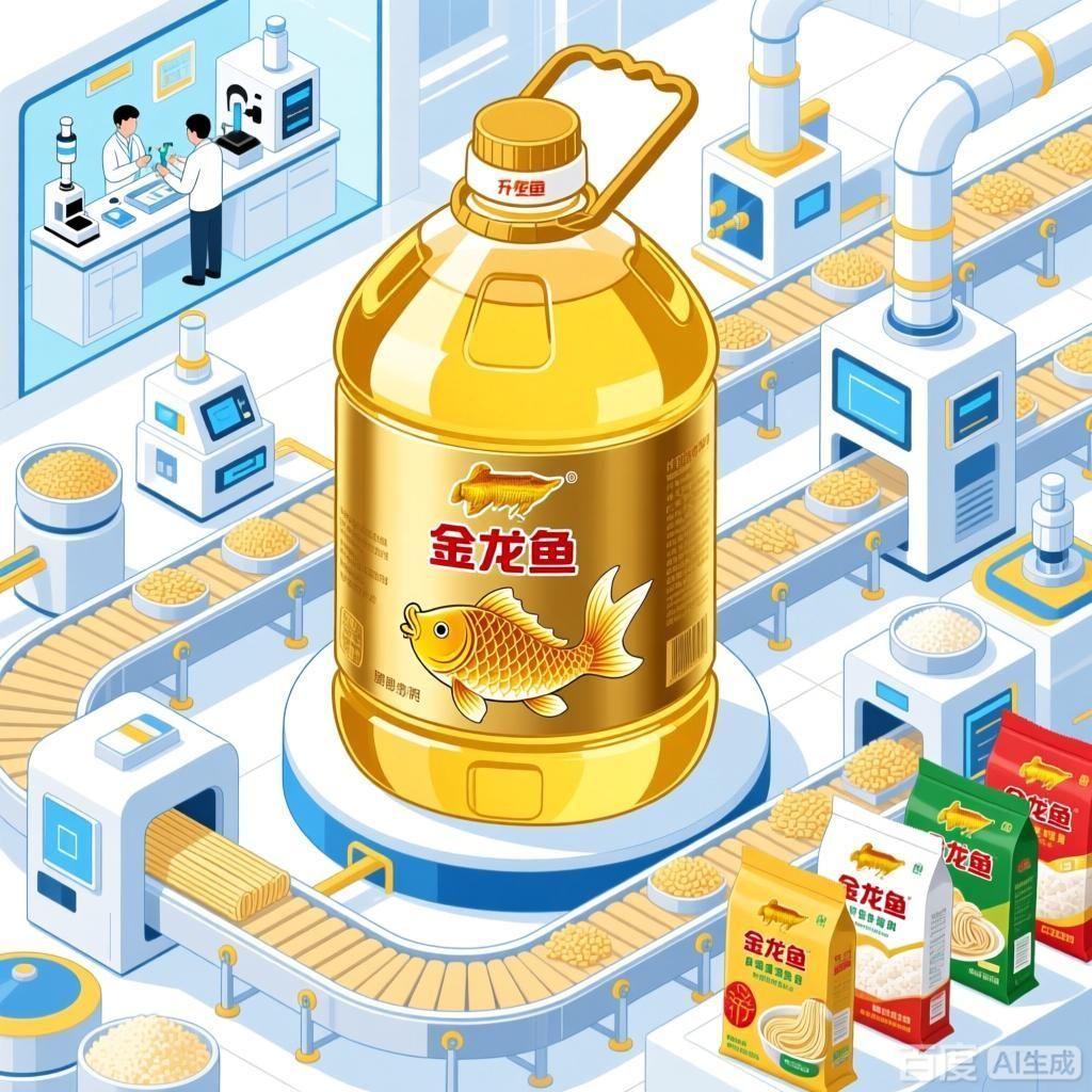 金龍魚品牌的歷史和發展，金龍魚品牌歷史發展歷程四張圖圍繞金龍魚品牌歷史發展