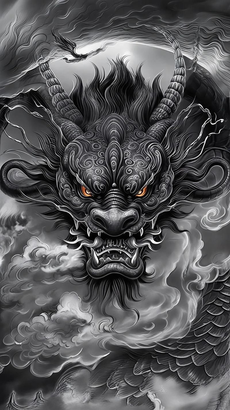 黑龍形象的藝術作品，黑龍在藝術中的表現形式