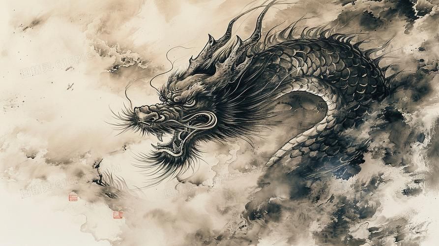 黑龍形象的藝術作品，黑龍在藝術中的表現形式