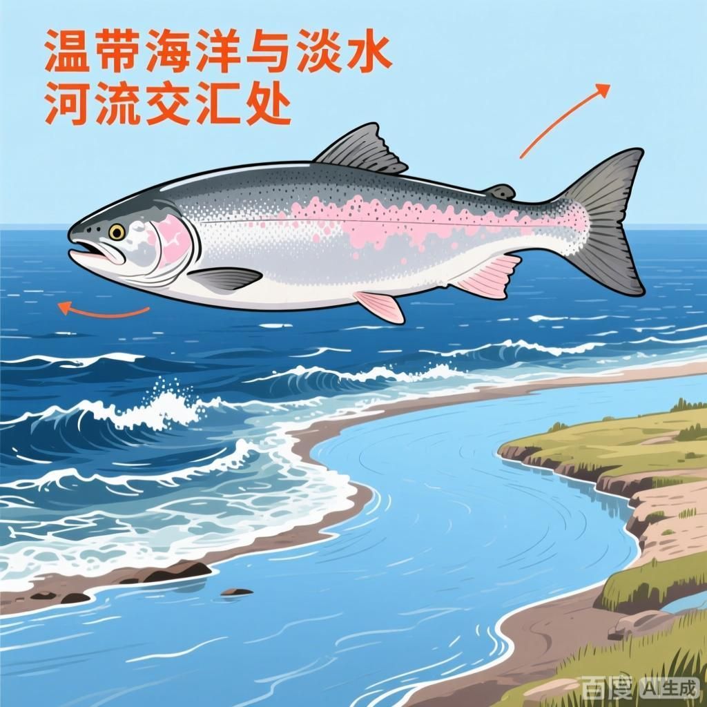 能否給出這些魚的分布區域和棲息地，能否給出這些魚的分布區域和棲息地,四張圖均為不同魚類的生態場景插畫