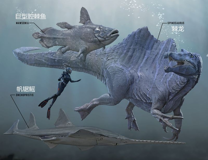 棘龍只吃魚嗎，棘龍:大型肉食性恐龍的獨特之處