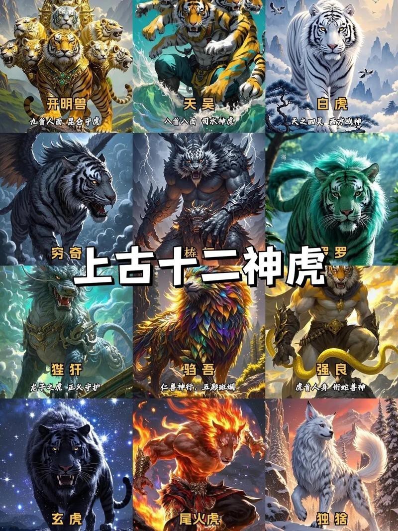 神話中十大神虎，中國古代神話中的十大神獸