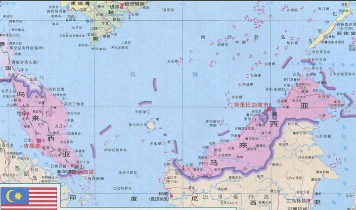 世界地圖馬來西亞的位置：馬來西亞在世界地圖上處于什么地方