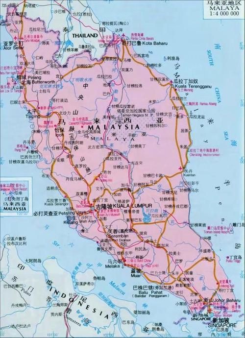 馬來西亞地圖中文全圖【《馬來西亞地圖中文全圖》】