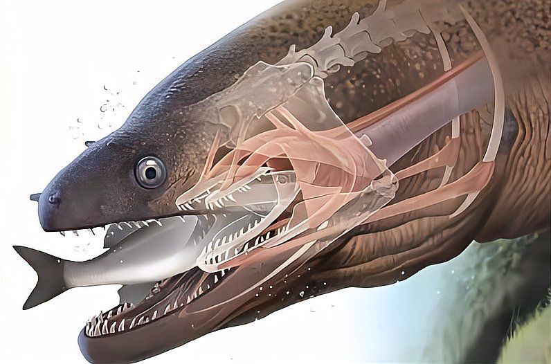 狼牙鰻魚圖片【大“鰻”厲害了!網友:被它咬到就慘了】