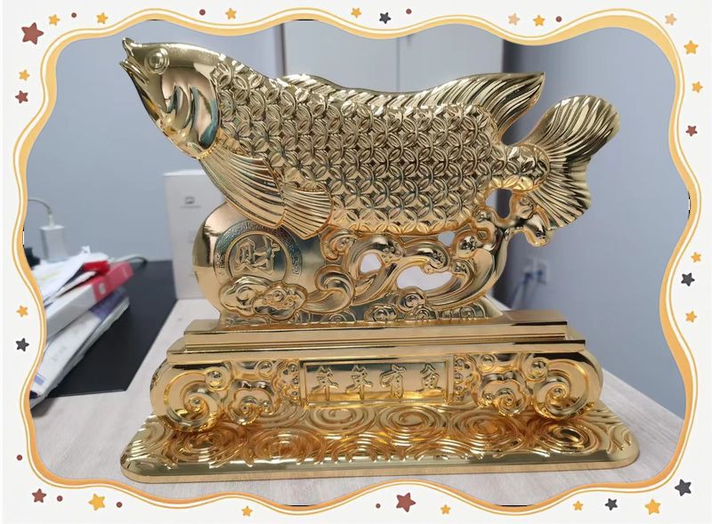 魚擺件魚頭的朝向【金龍魚擺件擺放有講究,財運自然來淘寶網】