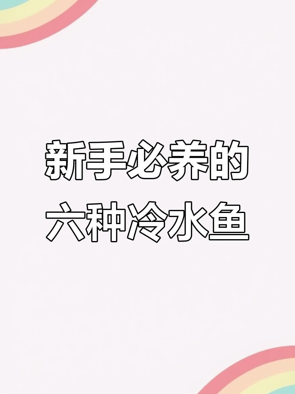 有哪些適合新手養殖的冷水魚【五種最好養的冷水魚，皮實漂亮又便宜】