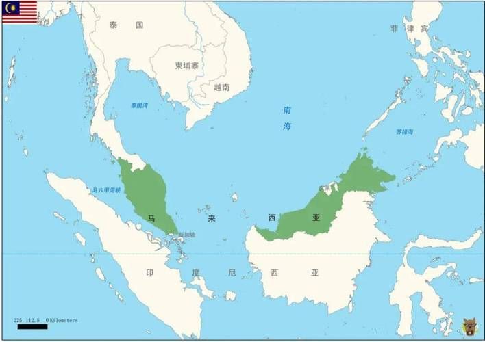 馬來西亞世界地圖【馬來西亞世界地圖清晰呈現了該國在亞洲的地理位置與行政區劃】