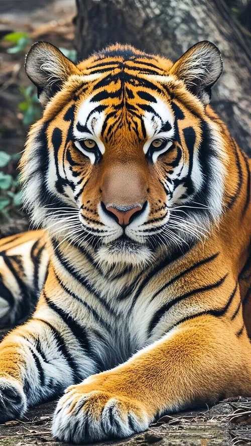 猛虎真實圖片【“猛虎真實圖片”主題聚焦于展現(xiàn)老虎這一頂級掠食者的野性魅力與自然之美】