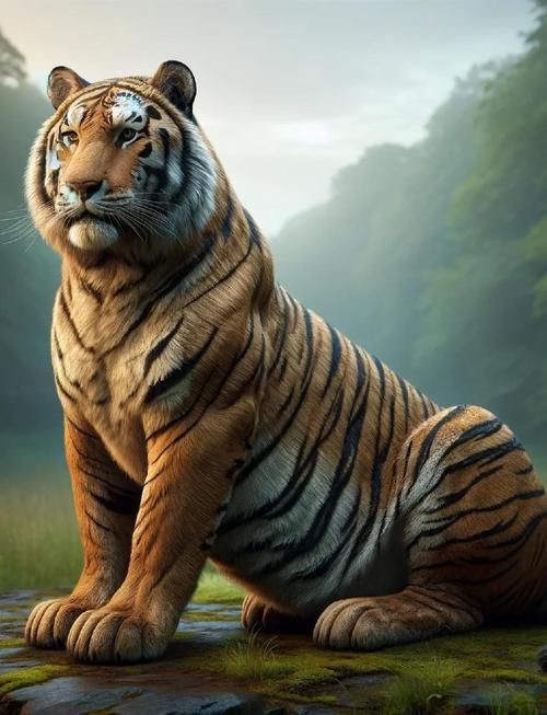 猛虎真實圖片【“猛虎真實圖片”主題聚焦于展現(xiàn)老虎這一頂級掠食者的野性魅力與自然之美】