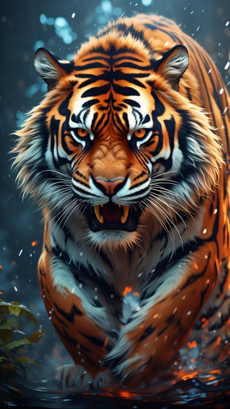 猛虎真實圖片【“猛虎真實圖片”主題聚焦于展現(xiàn)老虎這一頂級掠食者的野性魅力與自然之美】