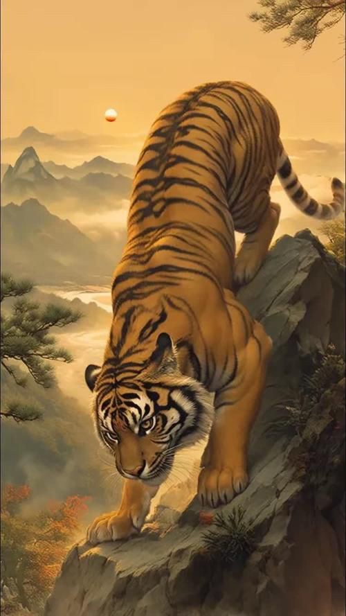 猛虎真實圖片【“猛虎真實圖片”主題聚焦于展現(xiàn)老虎這一頂級掠食者的野性魅力與自然之美】