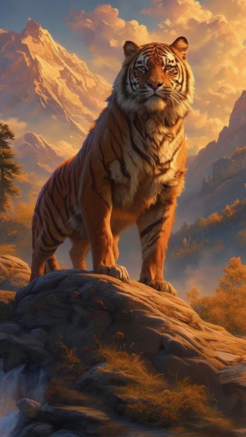 猛虎真實圖片【“猛虎真實圖片”主題聚焦于展現(xiàn)老虎這一頂級掠食者的野性魅力與自然之美】