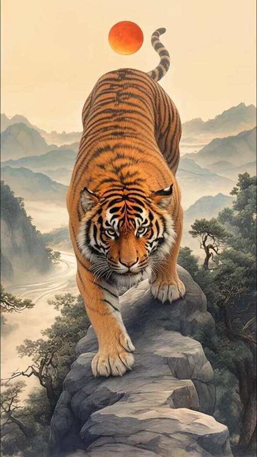 猛虎真實圖片【“猛虎真實圖片”主題聚焦于展現(xiàn)老虎這一頂級掠食者的野性魅力與自然之美】