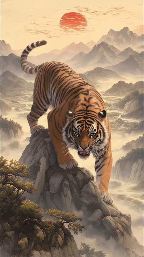 猛虎真實圖片【“猛虎真實圖片”主題聚焦于展現(xiàn)老虎這一頂級掠食者的野性魅力與自然之美】