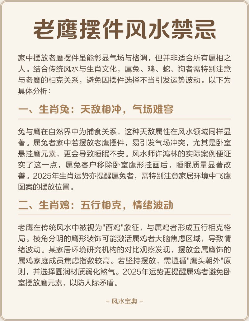 為什么家里不能擺老鷹【為什么家里不能擺老鷹，在家居裝飾中】