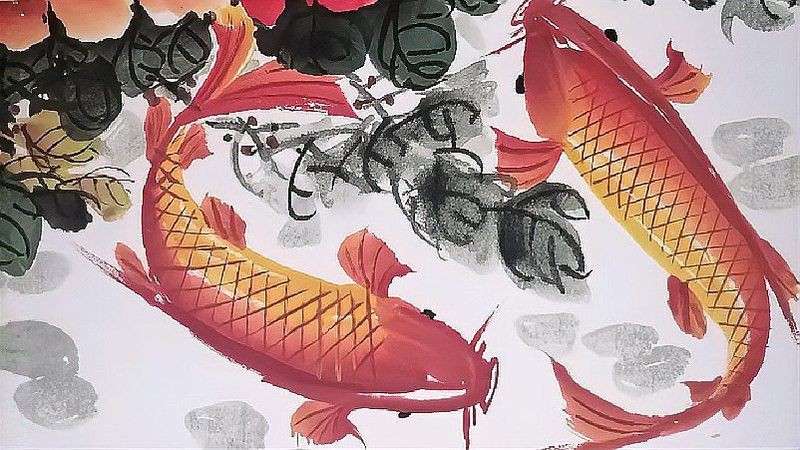 牡丹花和魚在一起的寓意，《牡丹花和魚在一起的寓意》
