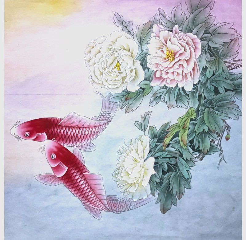 牡丹花和魚在一起的寓意，《牡丹花和魚在一起的寓意》