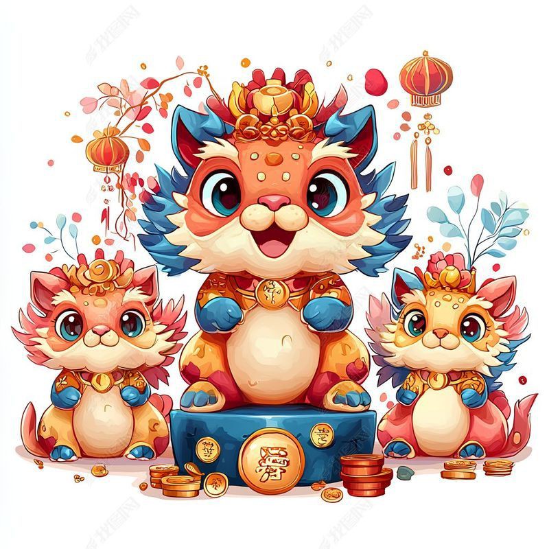 有沒有更多關于招財龍的設計素材？，與招財龍相關的設計素材資源匯總