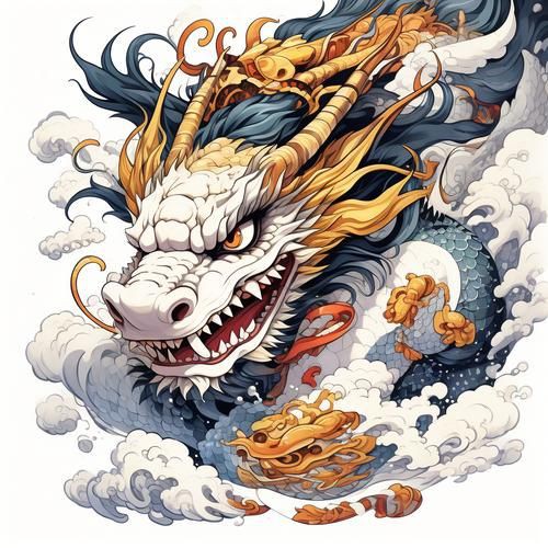 提供100張不同風格的招財龍圖片，100張不同風格的招財龍圖片