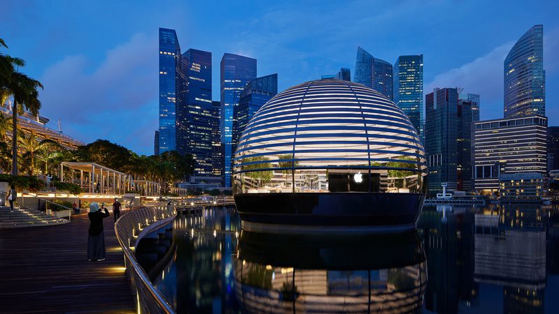 <strong><mark>平果</mark></strong>水族店，全球首家水上applestore零售店applemarinabaysands