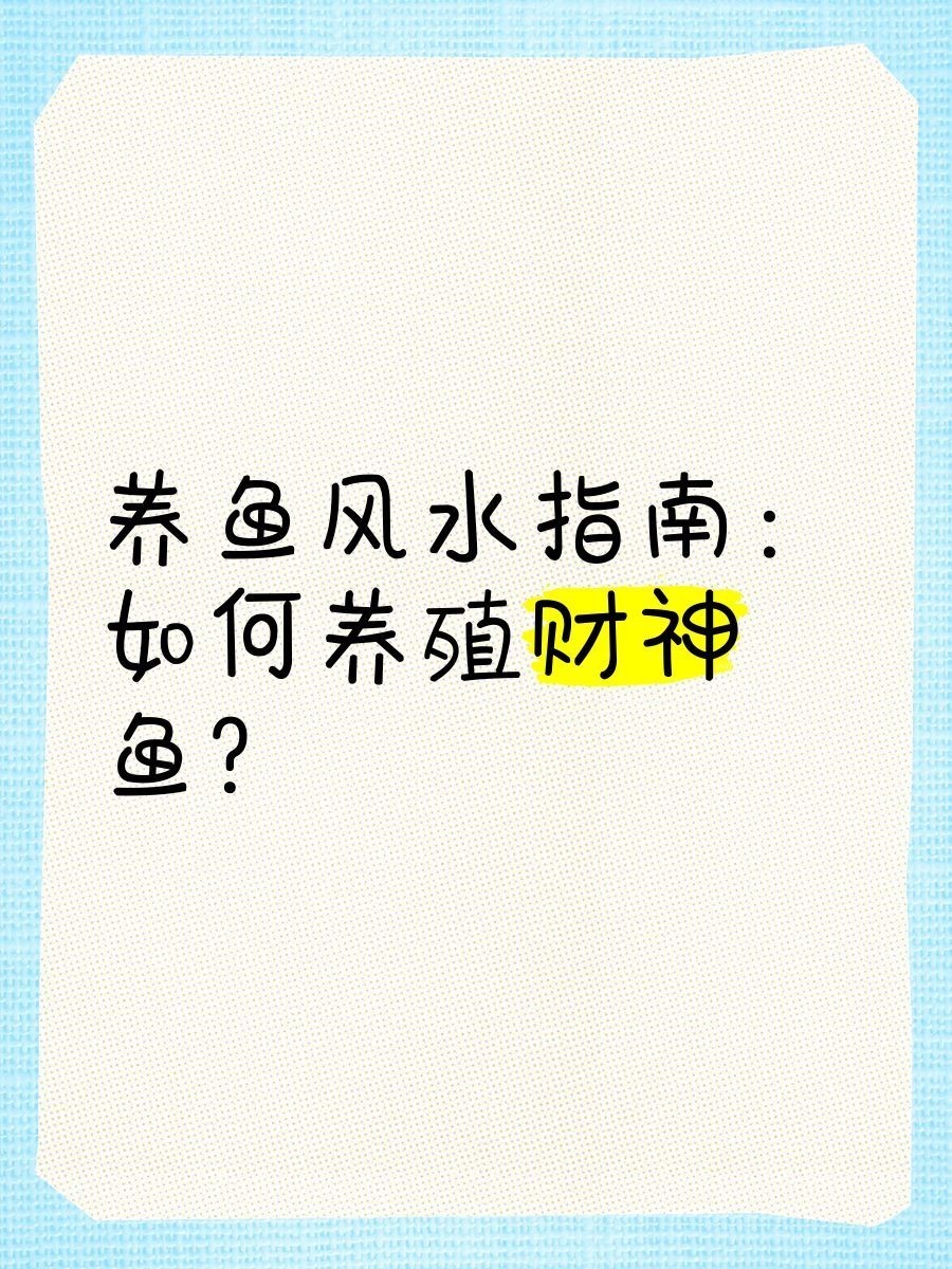 家里養財神魚的風水作用，財神魚養殖與家居風水