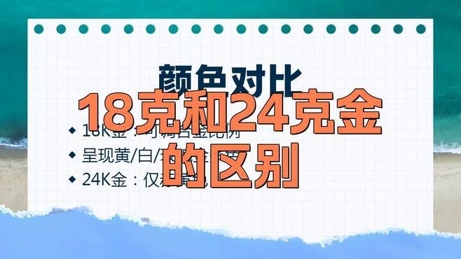 18和24k金哪個好，18k金與24k金的區別