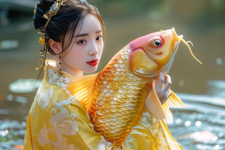 古風(fēng)錦鯉女孩圖片，《古風(fēng)錦鯉女孩圖片》