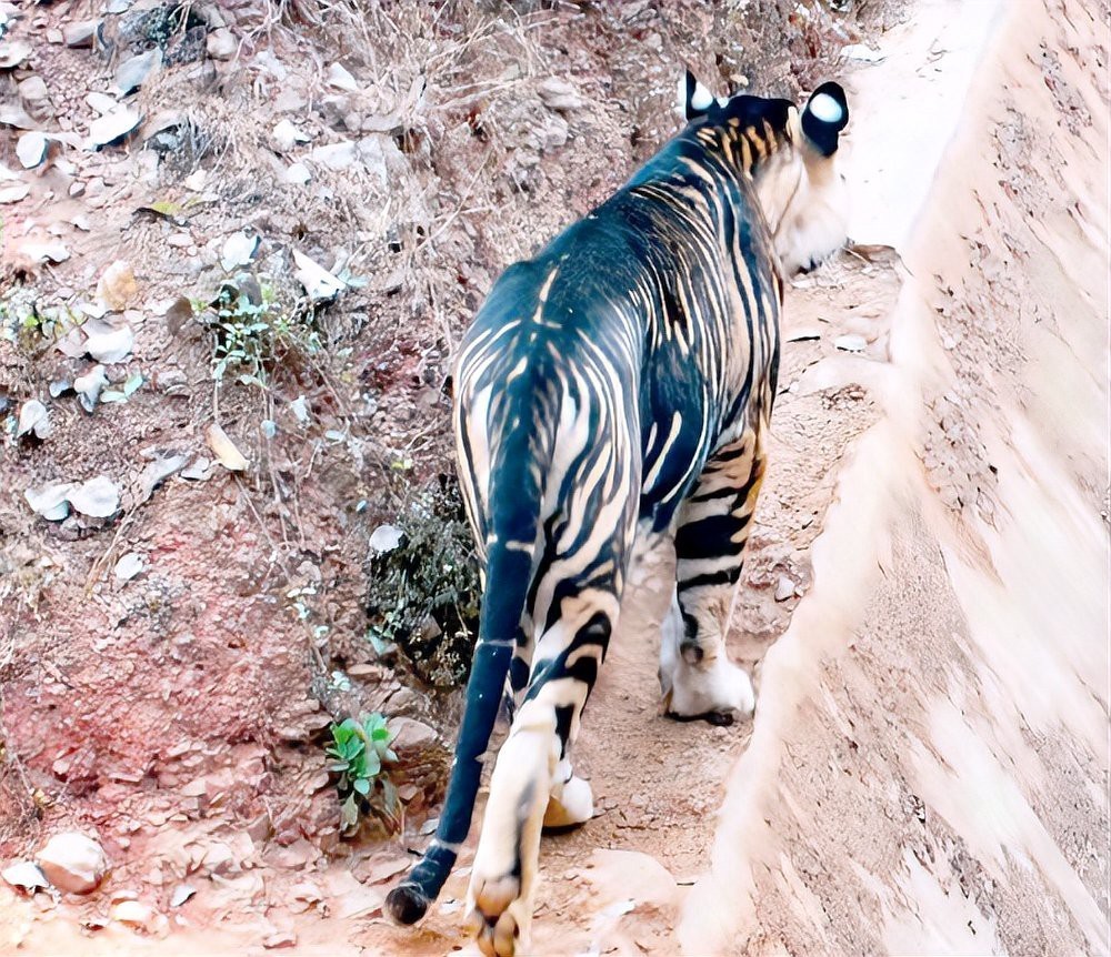 全球唯一一只藍老虎，全球唯一的神秘王者——藍虎