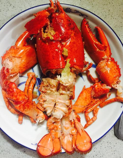 大龍蝦烹飪后的圖片展示，《大龍蝦烹飪后的圖片展示》