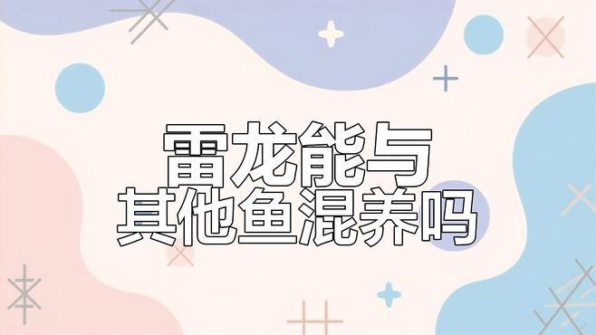 如何判斷雷龍魚是否適合混養？，《如何判斷雷龍魚是否適合混養》在觀賞魚養殖領域